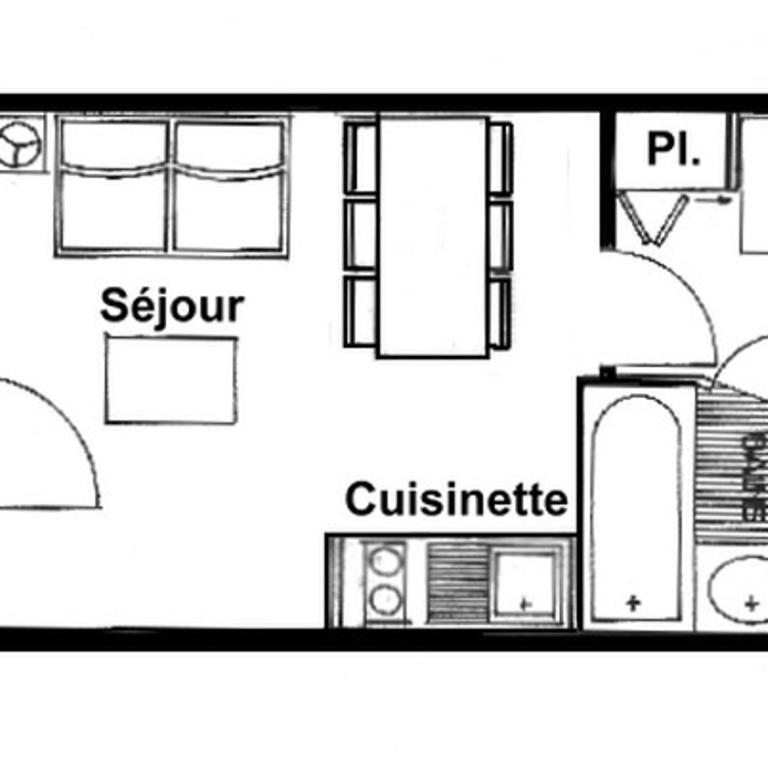 Les Saisies - Studio cabine 4 pers. balcon sud, vue pistes - FR-1-293-151 - Studio - 7
