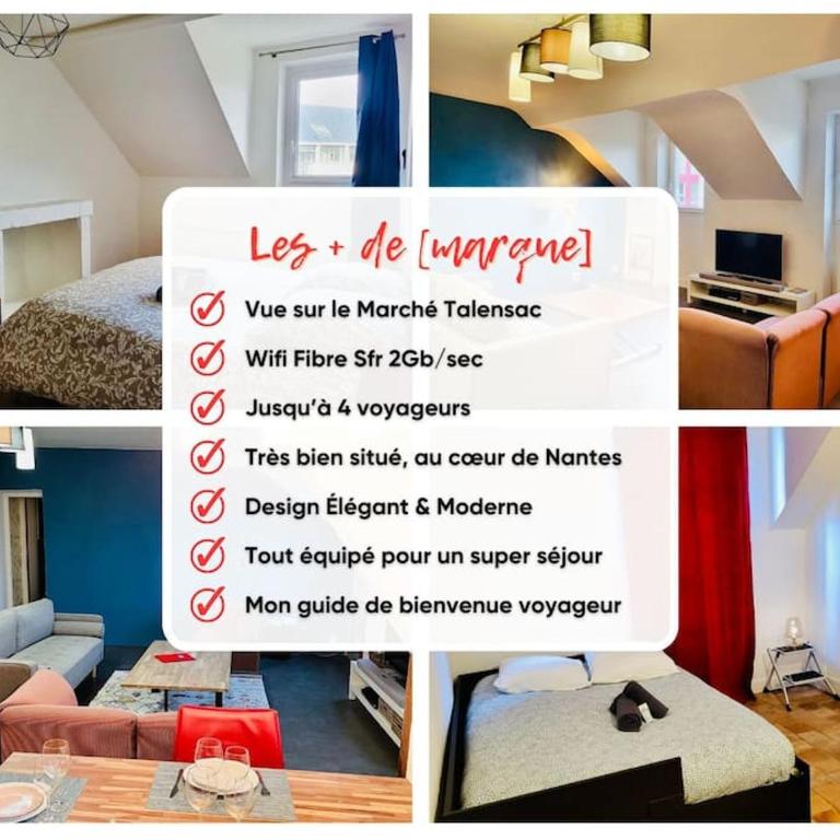 Les toits de Talensac - 4pers - Hypercentre - Appartement 2 Chambres - 7