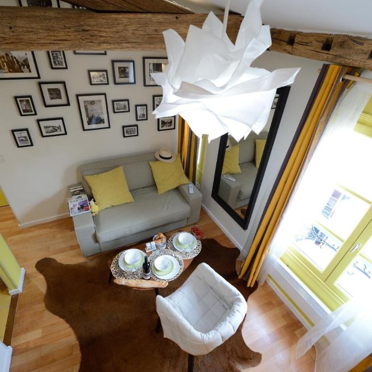 Les Patios du Marais 2 - Studio avec Lit Simple en Mezzanine (3 Adultes) - E5DD Yellow Cake - 2