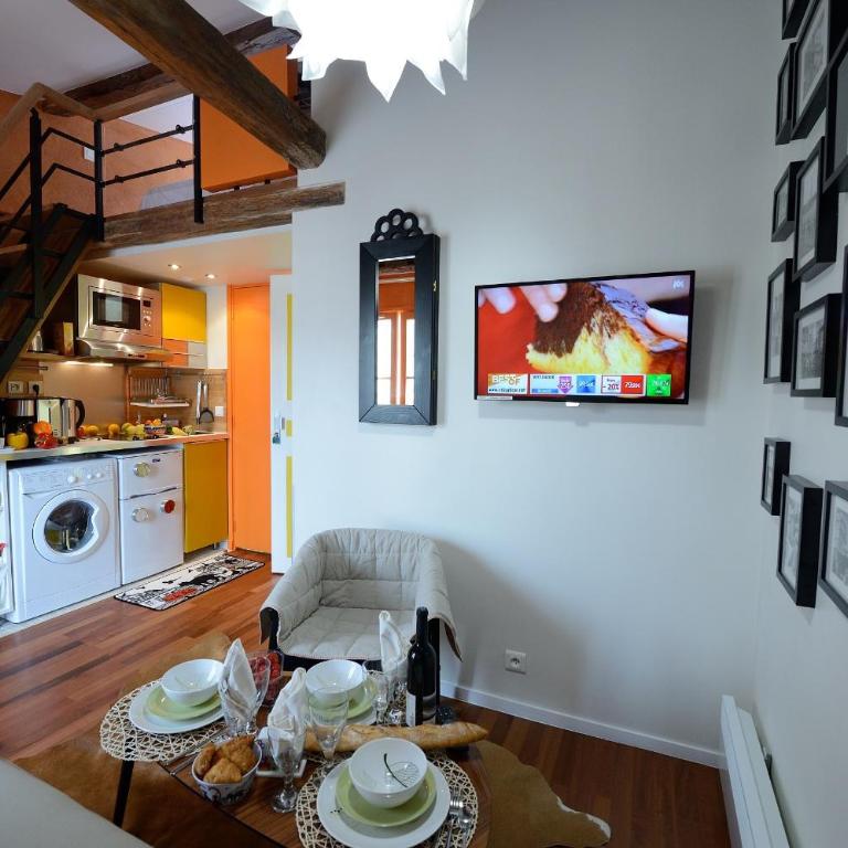 Les Patios du Marais 2 - Studio avec Lit Double en Mezzanine (3 Adultes) - E5GD Simply Orange - 2