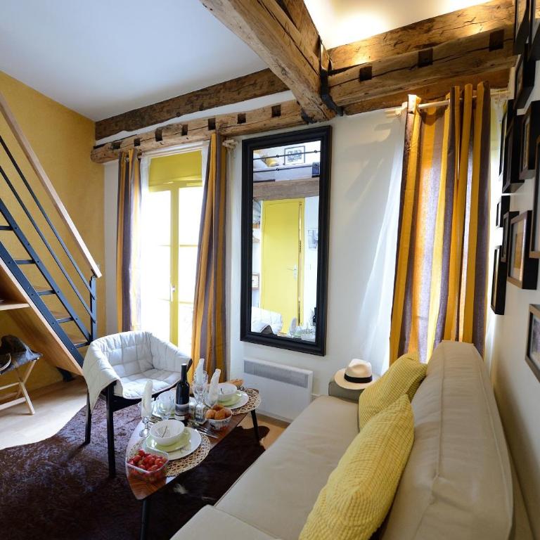 Les Patios du Marais 2 - Studio avec Lit Simple en Mezzanine 2 (3 Adultes) - E5GG Honey Mustard - 4