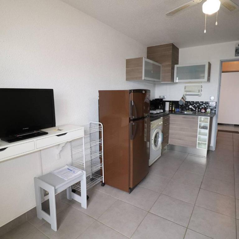 Studio cabine refait à neuf avec terrasse, piscine, parking et lave-linge - Le Grau-du-Roi - FR-1-307-249 - Monolocale - 2