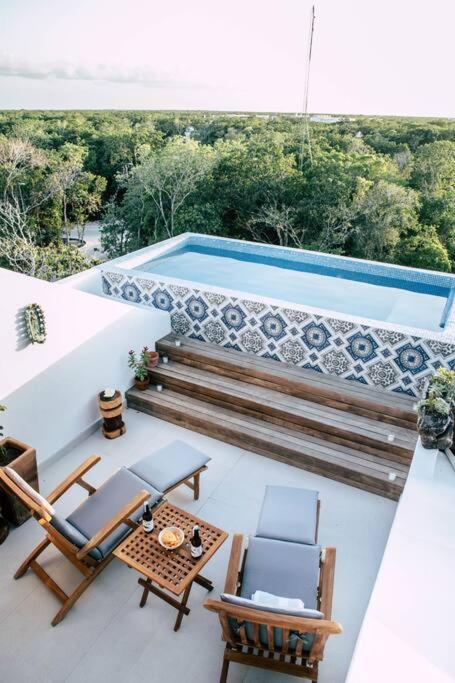 Boho Penthouse Sunset View Priv. Pool Aldea Zama - Apartment mit 2 Schlafzimmern - 37
