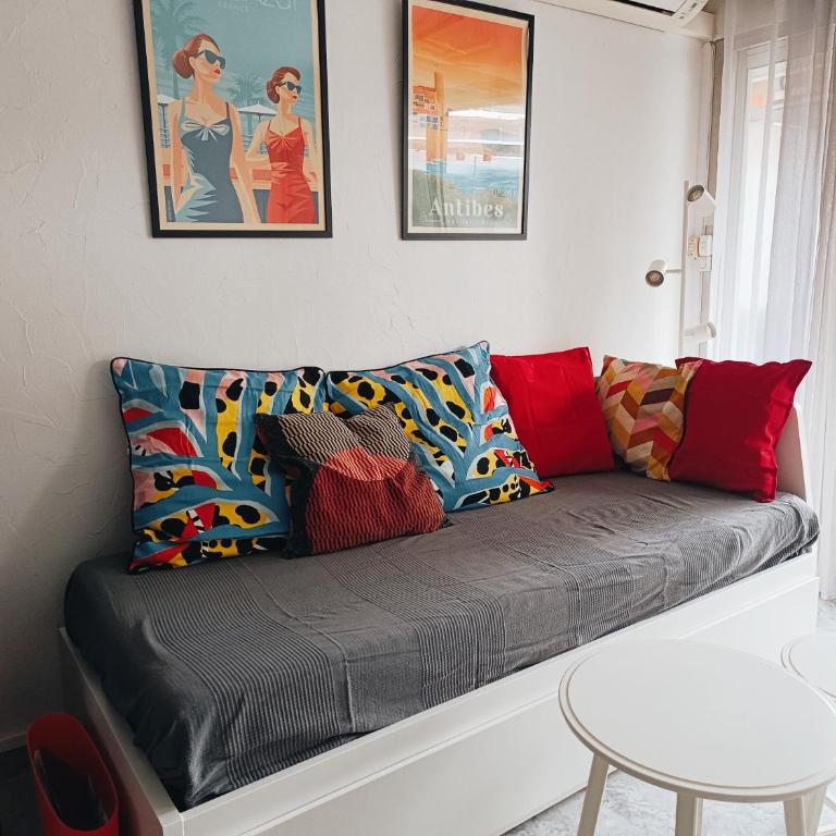 logement climatisé à Juan les Pins dans résidence avec piscine - Apartment with Terrace - 10