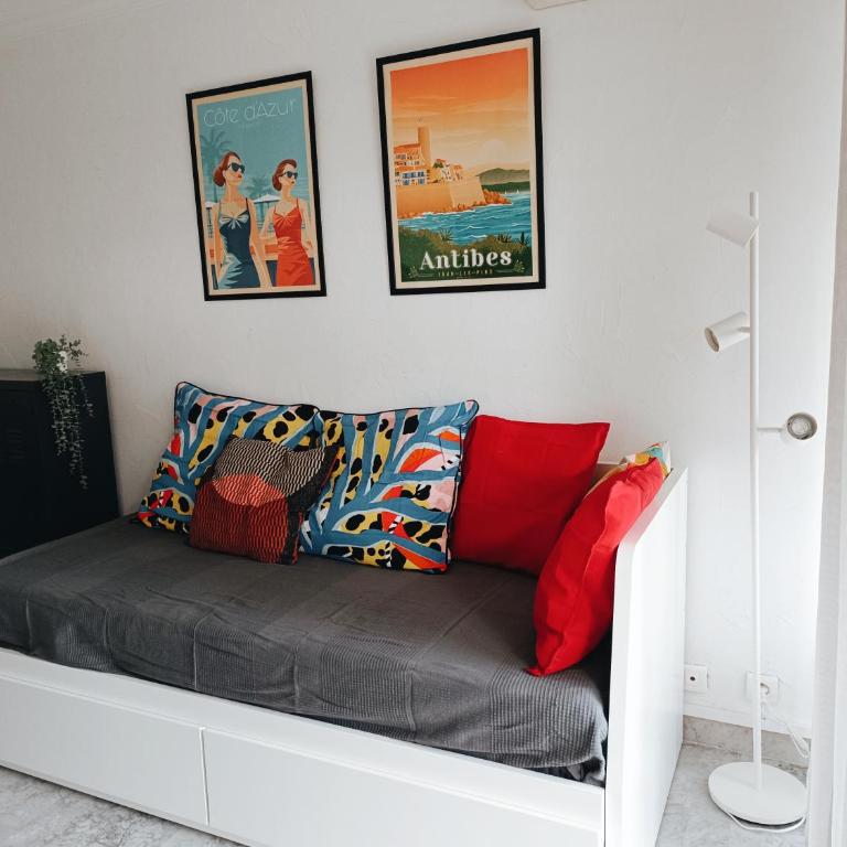 logement climatisé à Juan les Pins dans résidence avec piscine - Apartment with Terrace - 3