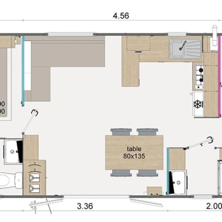 Mobil-home Premium Mayotte - 3 Ch - 2 sdb - Bungalow 3 Chambres - 8