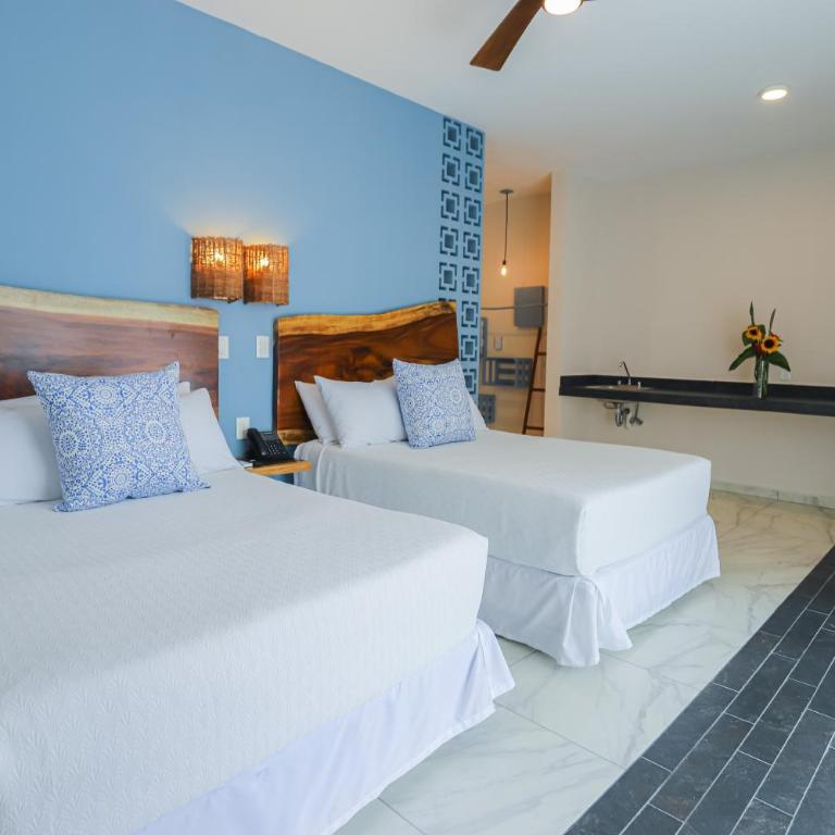 Luna Azul Bacalar - Habitación Doble Deluxe - 2 camas - 1