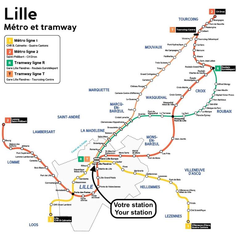 Lille Centre: 2bed 2bath apartment! - Apartment - 19