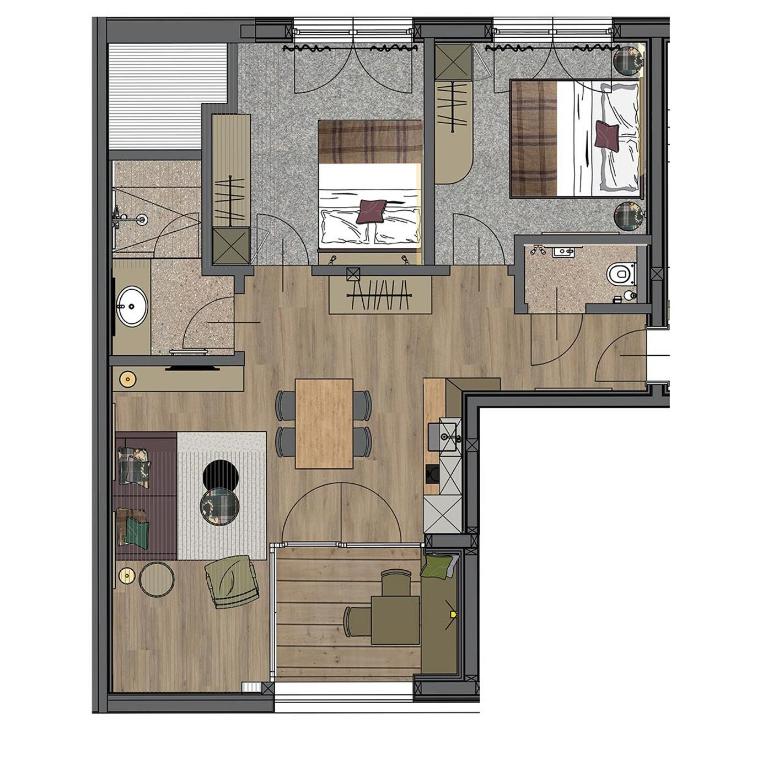 Landhaus Jenul - Apartment mit 2 Schlafzimmern und Dusche - 16