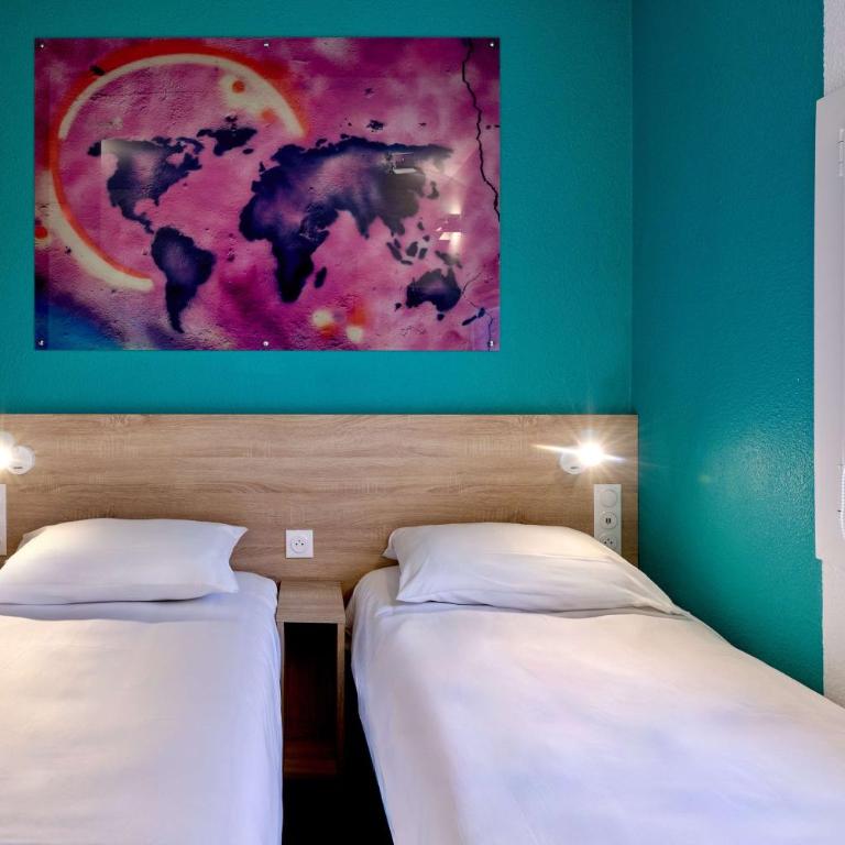 Kyriad ECO - Narbonne Sud - Chambre Lits Jumeaux avec 2 Lits Simples, Connexion Wi-Fi Gratuite, Climatisation et Douche - 5