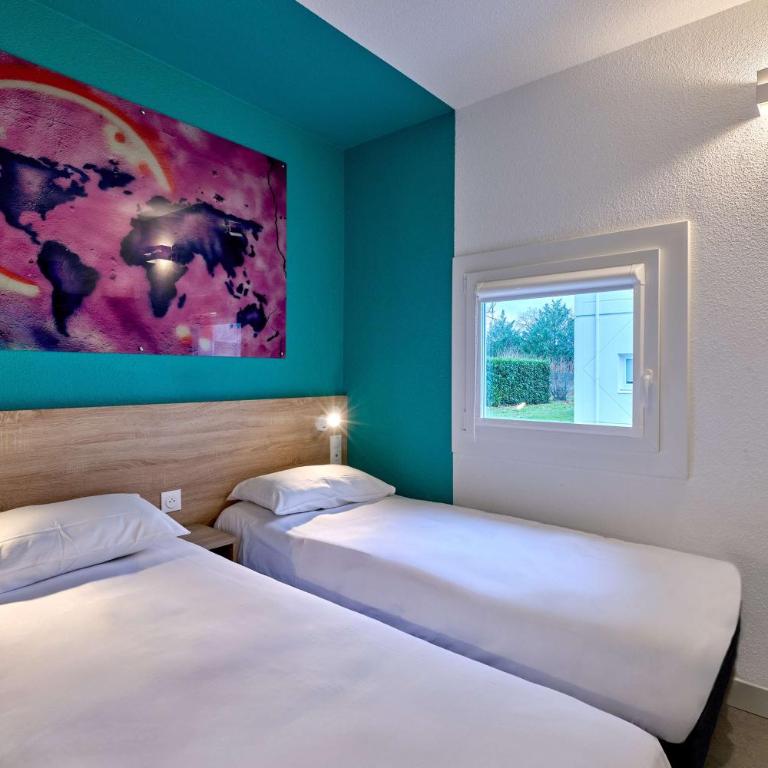 Kyriad ECO - Narbonne Sud - Chambre Lits Jumeaux avec 2 Lits Simples, Connexion Wi-Fi Gratuite, Climatisation et Douche - 4