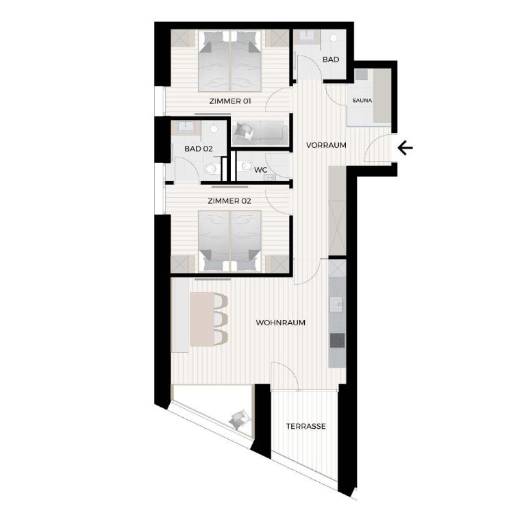 Aparthotel DIE SONNE - Deluxe Apartment mit Sauna - 6