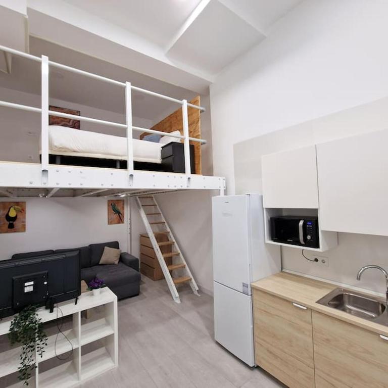 Seco calle, precisos Loft super equipado cerca de metro Pacífico - One-Bedroom Apartment - 10