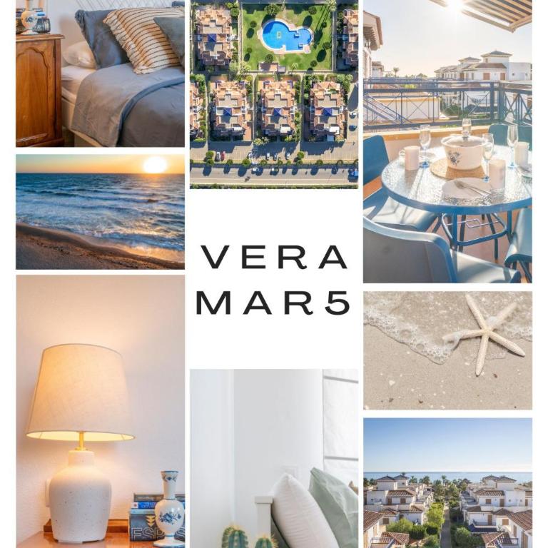 Apartamento ROSA del MAR Playas de Vera Ático en Primera Línea de Playa Piscina al Aire Libre Aparcamiento Gratuito WiFi Muy Rápido Acogedor con Calefacción - Appartement 2 Chambres - 1