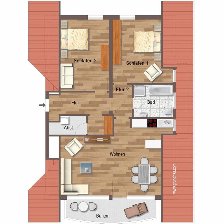 Ferienwohnung Grüntenpanorama im Jägerwinkl Allgäu - Appartamento con 2 Camere da Letto - 6