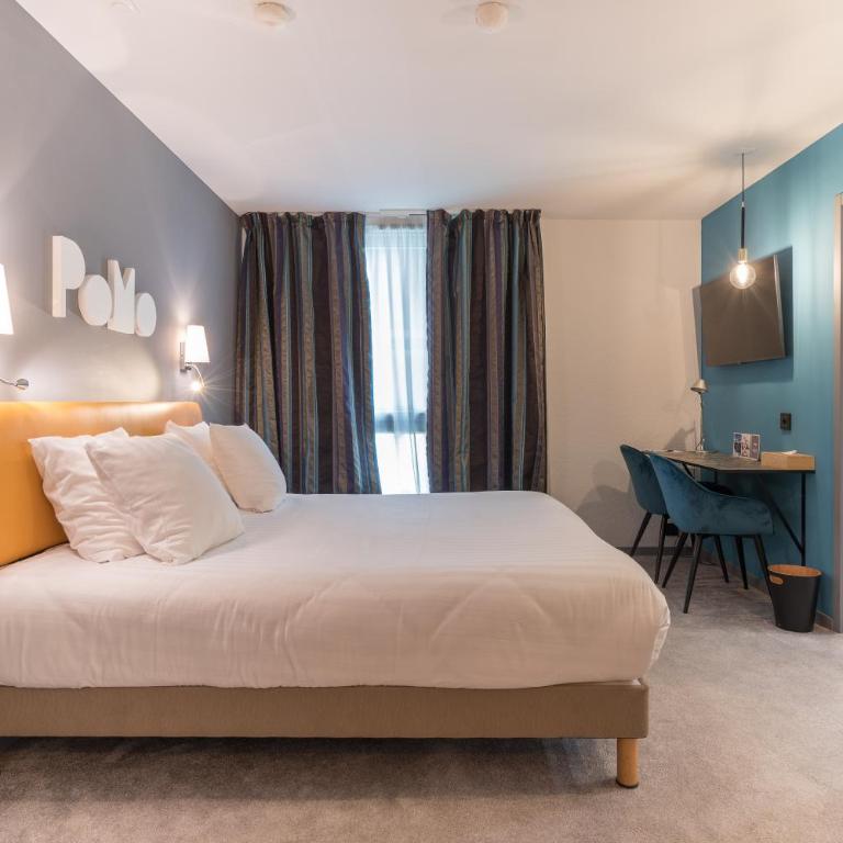 PoMo Hôtel & Restaurant - Chambre Double - Accessible aux Personnes à Mobilité Réduite - 1
