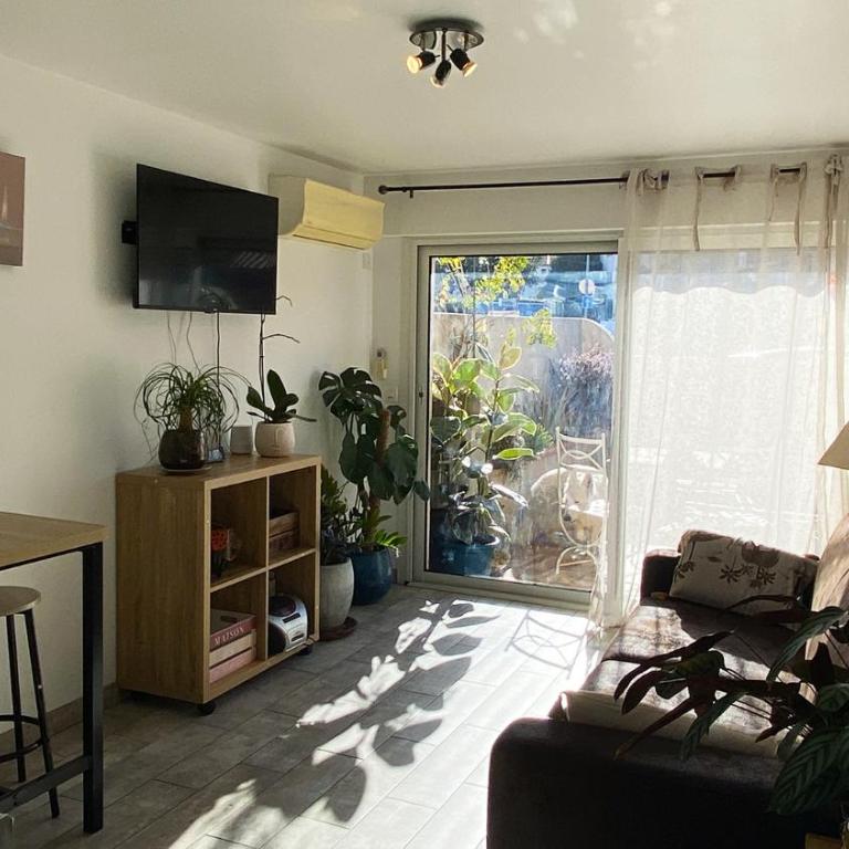 studio lumineux climatisé petit jardin et parking - Appartement 1 Chambre - 13