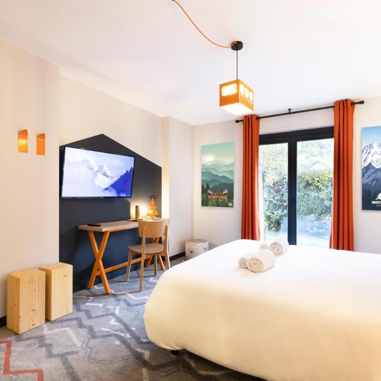 Hotel Base Camp Lodge - Albertville - Chambre Double ou Lits Jumeaux Deluxe – Vue sur Jardin - 4