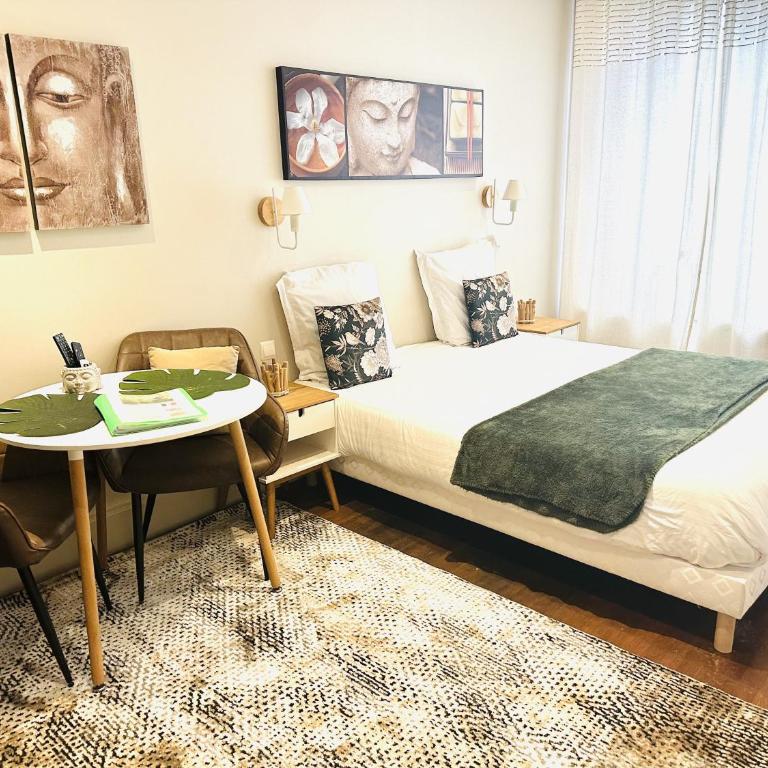 Studio ZEN cosy gare part dieu - Deluxe Studio mit Kingsize-Bett - 5