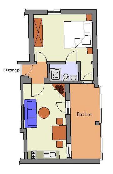 Gästehaus Stefanie - Apartment mit 1 Schlafzimmer und Balkon - 7
