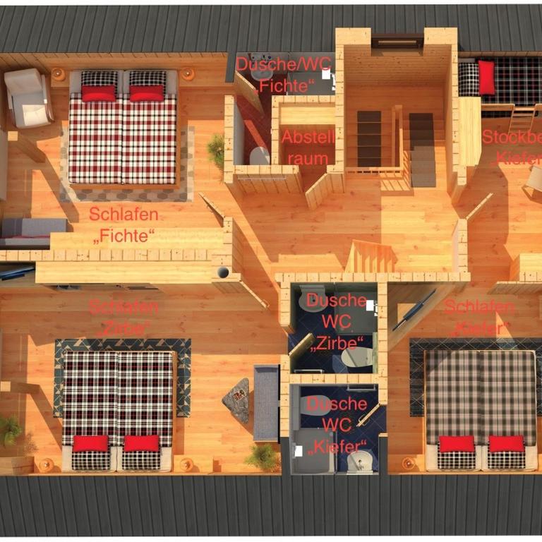 Zirbenwald Lodge - Haus mit 4 Schlafzimmern - 66