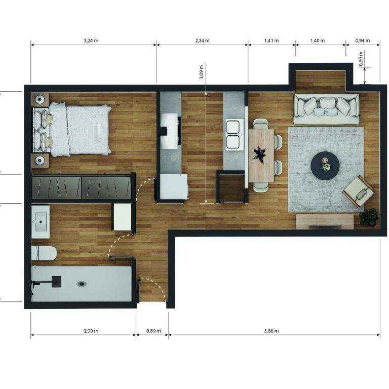 Caterina Cuatro Torres - Apartamento de 1 dormitorio - 21