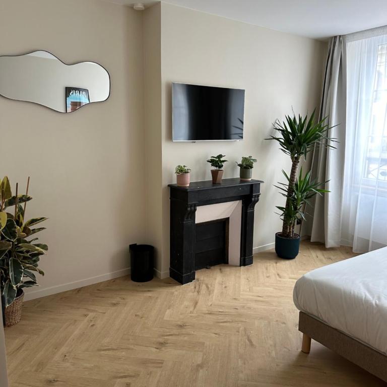 Les Chambres du Faubourg - Chambre Double avec Salle de Bains Privative - 6