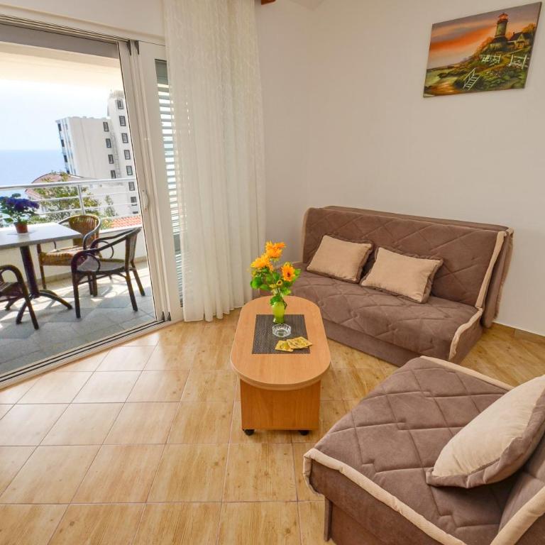 Apartments Ivanović - Apartman s 1 Spavaćom Sobom, Balkonom i Pogledom na More - 4