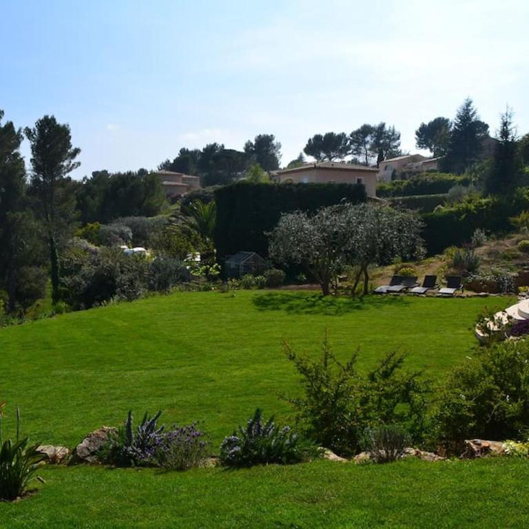 Villa Grasse vue mer exceptionnelle 8P piscine intérieure - Villa - 21