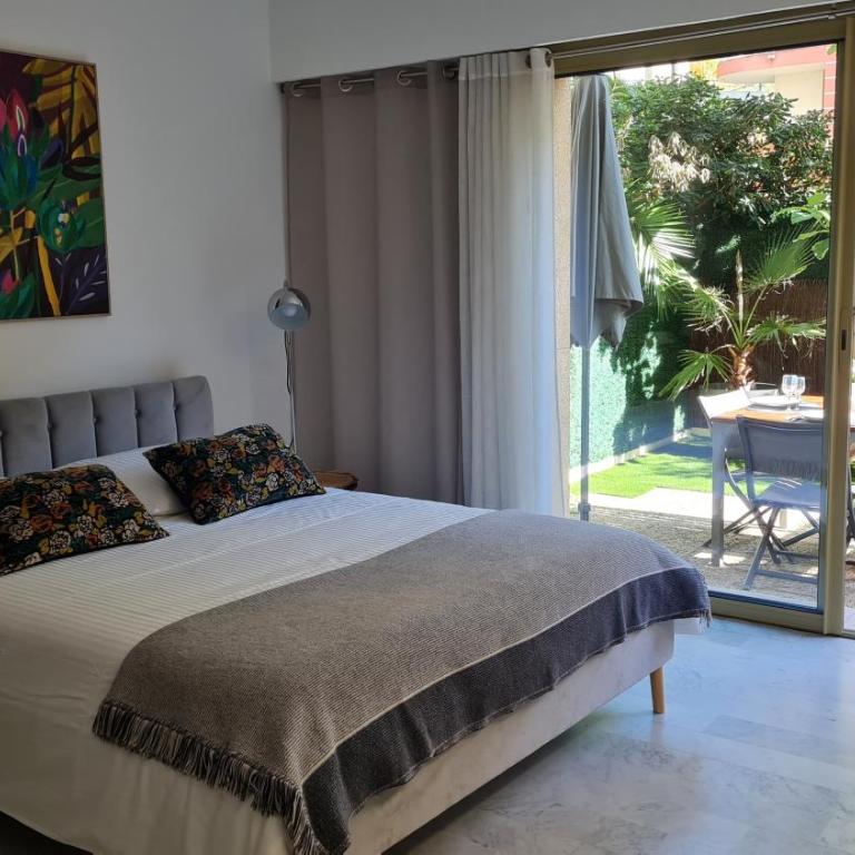 Studio Sun-Beach avec parking et jardin - 500m des plages de Juan Les Pins - One-Bedroom Apartment - 4