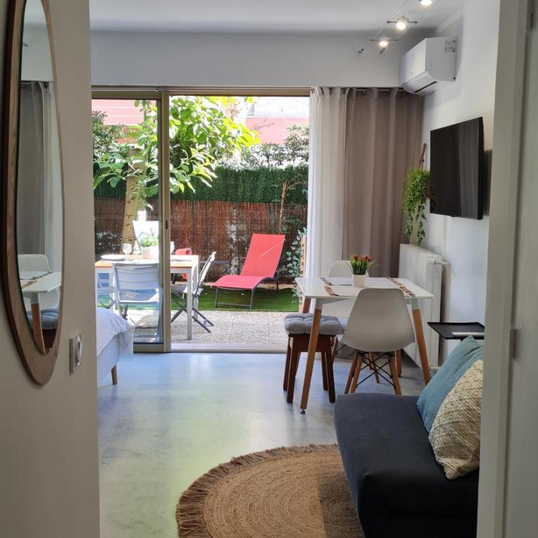 Studio Sun-Beach avec parking et jardin - 500m des plages de Juan Les Pins - One-Bedroom Apartment - 3