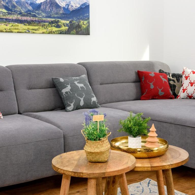 Berg Fux - 5 neue wohlfühl Ferienwohnungen mit Bergblick, Balkon, Parkplatz, nahe Oberstdorf - Two-Bedroom Apartment, Garden View and Mountain View, Dogs Allowed - 11