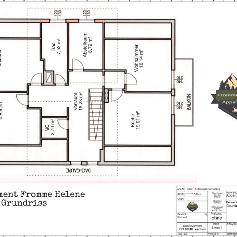 Appartement Fromme Helene - Apartment mit 2 Schlafzimmern - 38