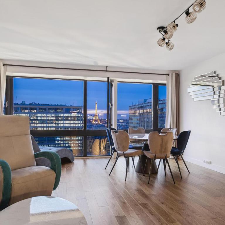 Paris luxury Apartment 75m2 with Eiffel Tower View, metro 1 min, parking - Appartement 2 Chambres - 28