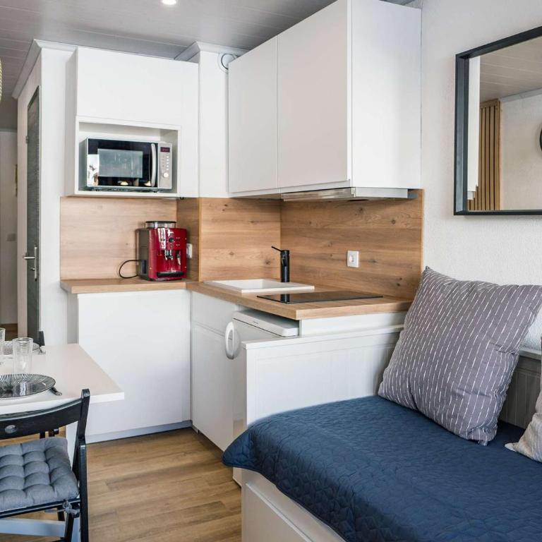 Appartement rénové 18m², Val Thorens - 2 pers, balcon, proche pistes - FR-1-637-77 - Monolocale - 4