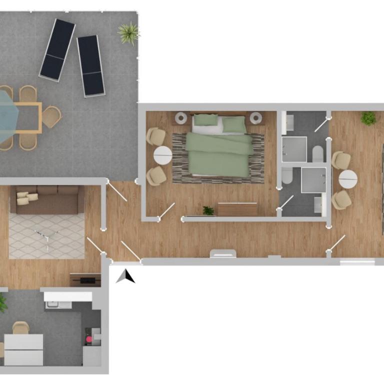Appartement-Hotel-Allgayer - Apartment mit 2 Schlafzimmern - 3