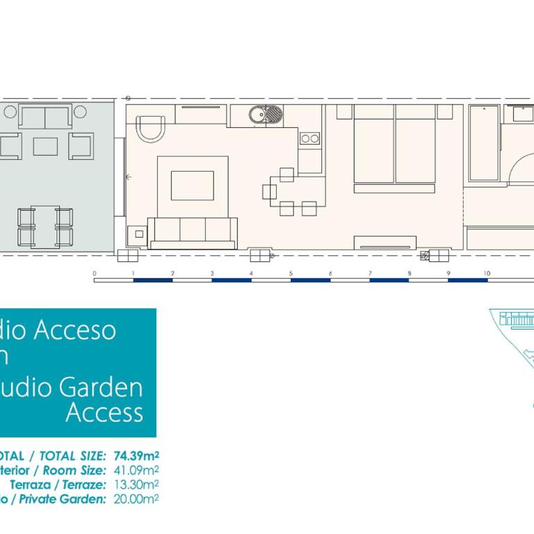 Punta Candor Suites - Estudio con vistas al jardín - 12