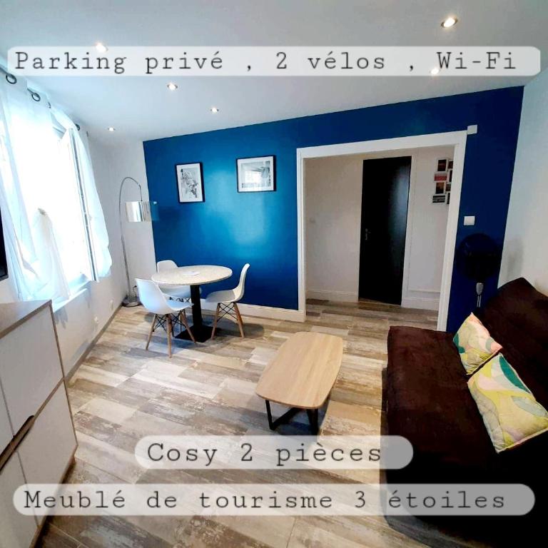 Cosy T2, Meublé de tourisme 3 étoiles, Parking fermé , 2Vélos, Wi-Fi, Clim - Apartamento de 1 dormitorio - 1