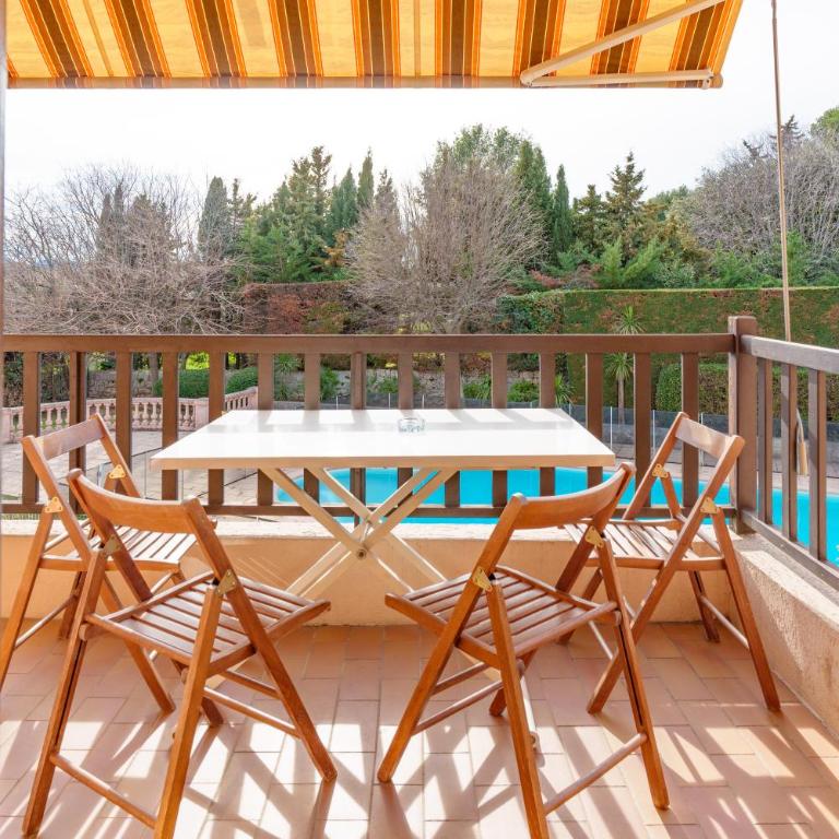 Le Cosy : Terrasse • Parking • Piscine • Clim - Apartment mit 1 Schlafzimmer und Poolblick - 5