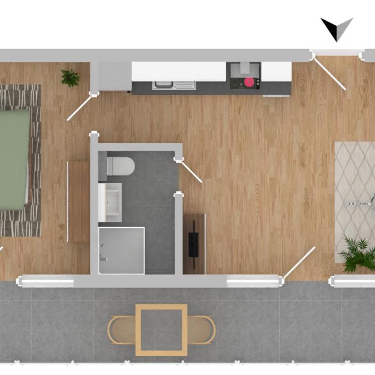 Appartement-Hotel-Allgayer - Apartment mit 1 Schlafzimmer - 5