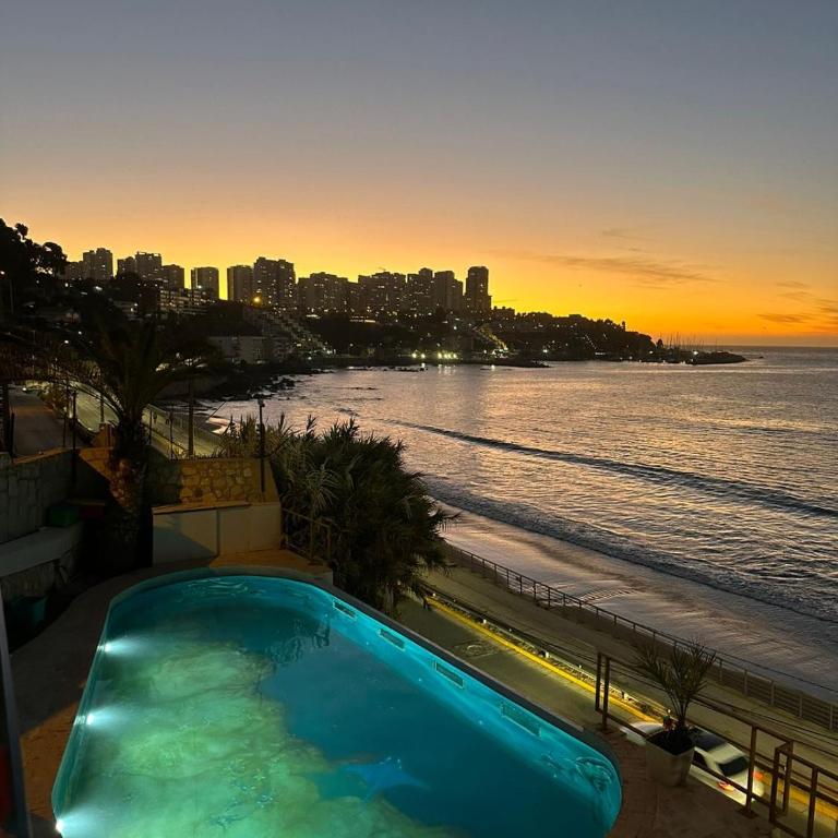 Pacificsunset Concón - Habitación Doble Deluxe con balcón y vistas al mar - 1