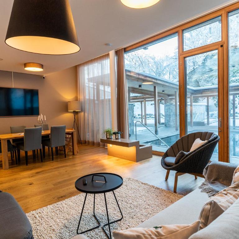 Luxus-Mountain-Suite Rocca Bella mit Dampfbad & saisonalem Aussen-Pool - Apartment mit 1 Schlafzimmer und Garten - 3