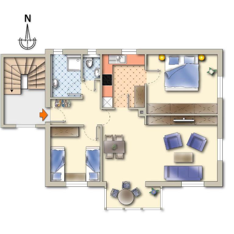 Allgäu Oase - Apartment mit 2 Schlafzimmern und Dusche - 3