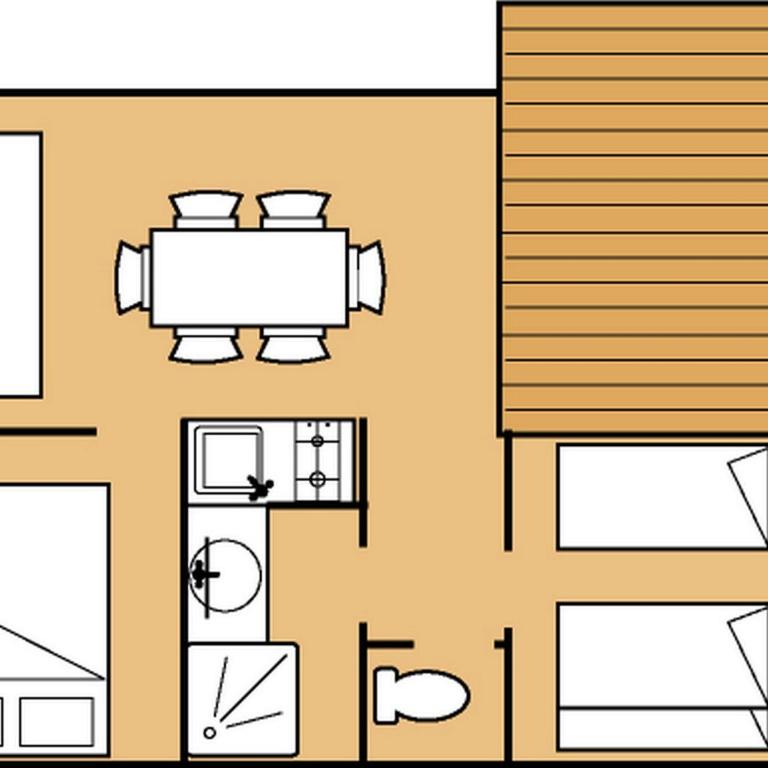 Camping le Petit Liou Sites & Paysages - Two-Bedroom Chalet - 2