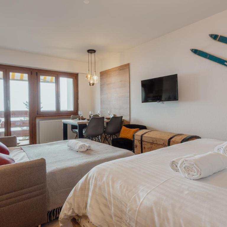 Studio rénové avec vue imprenable sur les Alpes - Studio - 18