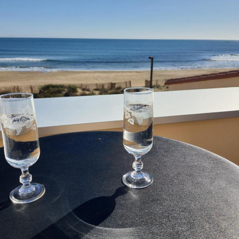 Front de mer, vue à 180° sur la méditerranée, accès direct plage - Appartement 1 Chambre - 13