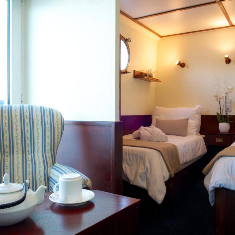 Bateau Hotel à quai Le Chardonnay - Chambre Double ou Lits Jumeaux avec Salle de Bains Privative - 2