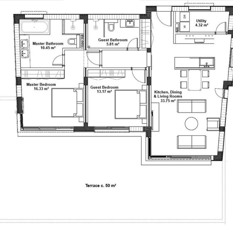 A1 2 beds 2 baths Lux Condo Pool Sea Views - Two-Bedroom Apartment - 66