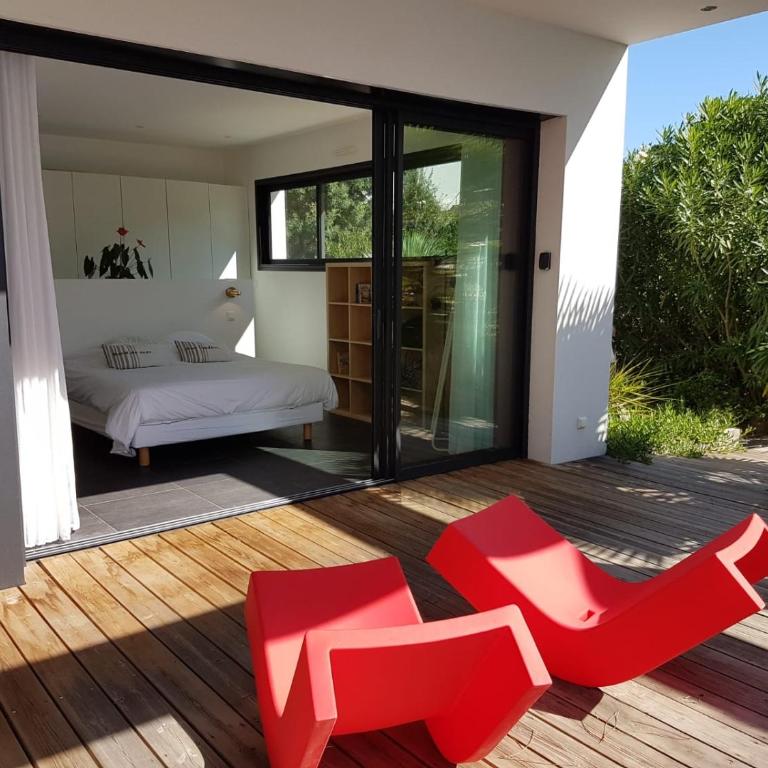 Villa CALIFORNIA Piscine chauffée 14x4m Moulleau Abatilles 10 pers - Villa avec Piscine Privée - 5