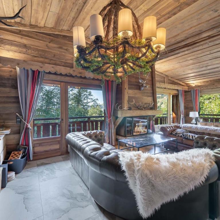 SOMPTUEUX CHALET BARON MEGEVE VUE.Jaccuzi.4 mn a pied au centre - Chalet - 8